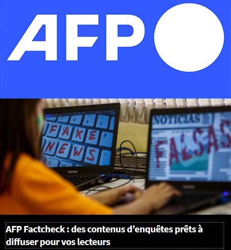 Image de la page d'accueil de l'AFP (AFP factcheck)