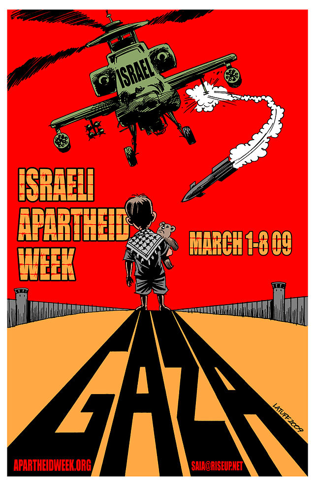 Poster pour la "Semaine de l'apartheid israélien" de 2009