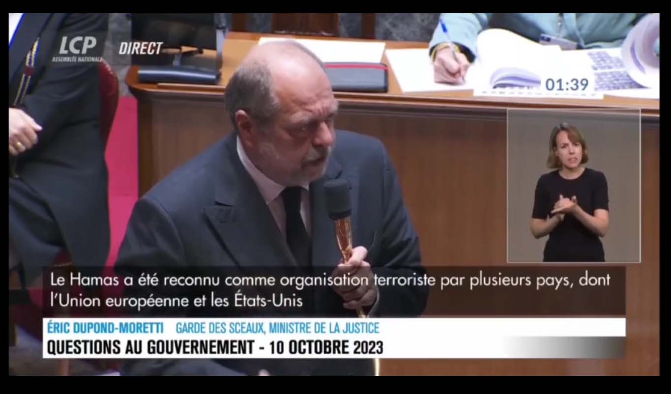 VIDÉO / Réponse d’Éric Dupond-Moretti, Assemblée Nationale