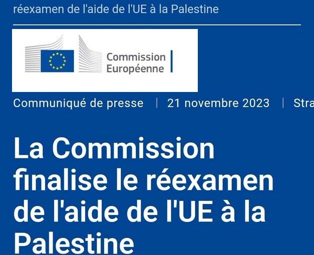L’UE réexamine son aide à la Palestine