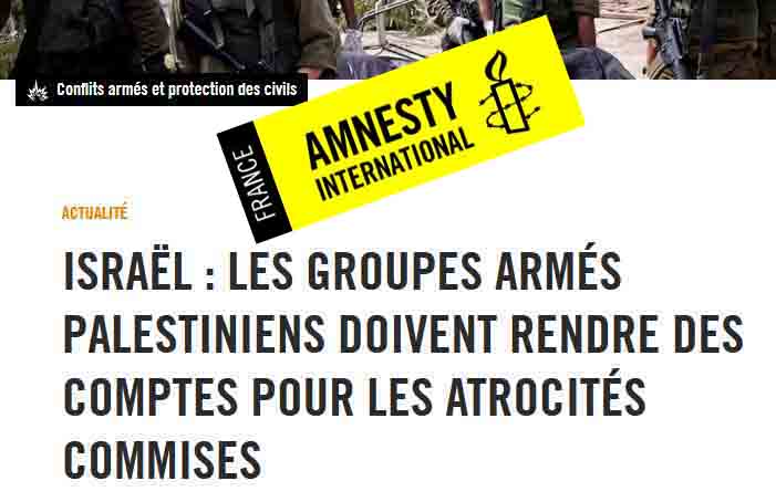 Amnesty International, la défense de l’humain à géométrie variable
